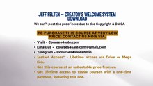 Courses4sale.com — Jeff Felten – Creator’s Welcome System Download