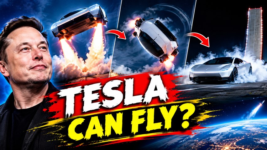 Tesla's 'Flying' Roadster With SpaceX Rocket Thrusters Flips & Lands Safely: Internet Explodes As Elon Musk Defies Physics!