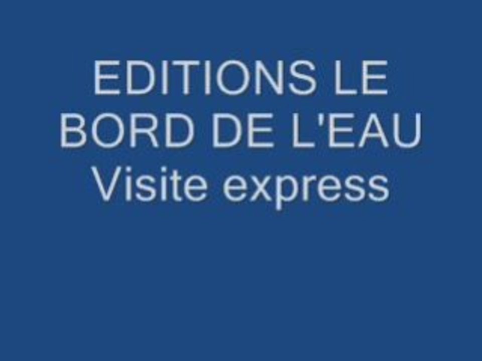 Editions Le Bord de l'eau | BDL EXPRESS