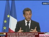 Sarkozy:  financement du RSA