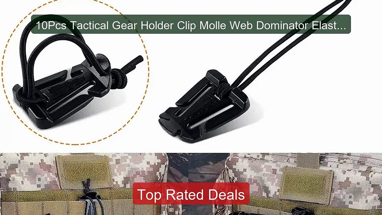 10Pcs Tactical Gear Holder Clip Molle Web Dominator Elastic... -- Top ...