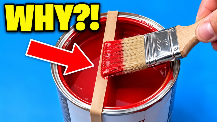 Brilliant Rubber Band Hack for Paint Cans You’ll Wish You Knew Sooner