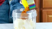 Caramel Banana Milkshake - 2 Minute Blender Recipe