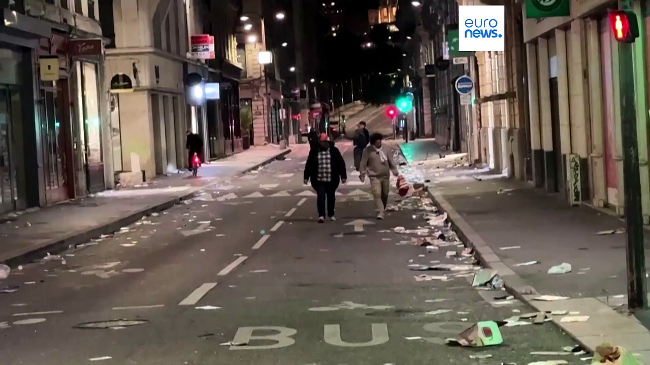 Lyon nach Krawallen: Innenstadt zeigt sich schwer verwüstet