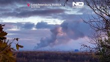 Rosja: po ataku dronów nad Petersburgiem unoszą się płomienie i dym