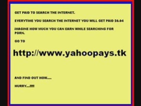Earn money for Searching Yahoo! Easy Money.. EASY