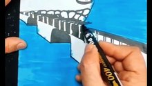 Beautiful Bridge Drawing with Pencil ✏️
