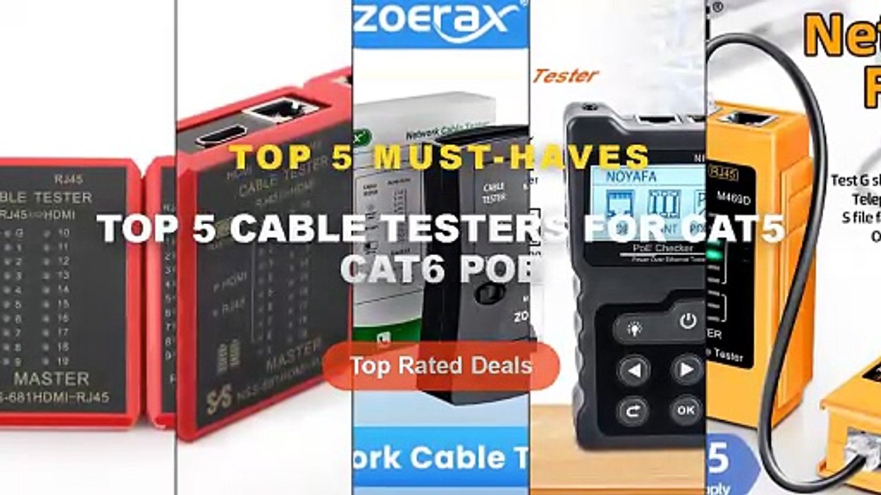 Cheap & Best Top 5 Cable Testers For Cat5 Cat6 PoE Unboxing & Review ...