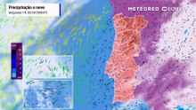 Veja como poderá evoluir a chuva em Portugal até sexta-feira