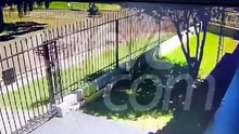 Vídeo: carro é atingido por moto antes de bater contra poste em Cascavel