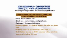 Courses4sale.com — Afzal Lokhandwala – Champion Trader Course (CTC) – With UPCOMING UPDATES