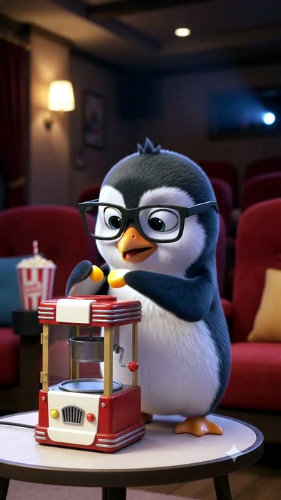Penguin_makes_popcorn_animation_20261015134302 - video Dailymotion
