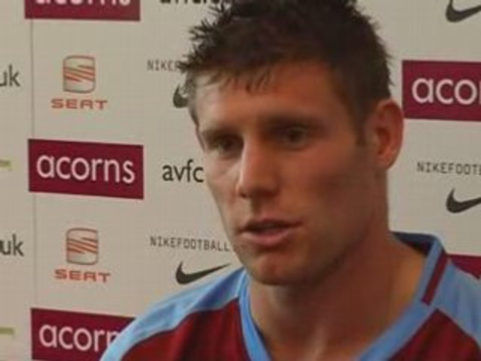 Aston Villa unveil new signing James Milner