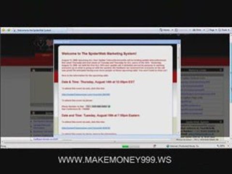 The spiderweb marketing system Free money