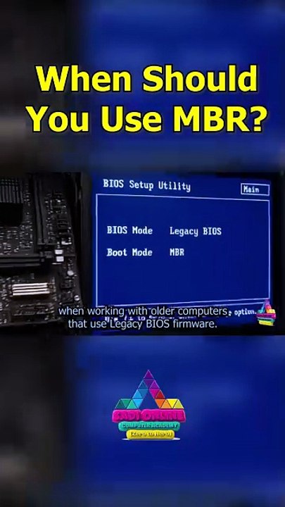When Should You Use MBR? 💻 | Legacy BIOS & MBR Explained #Shorts ...