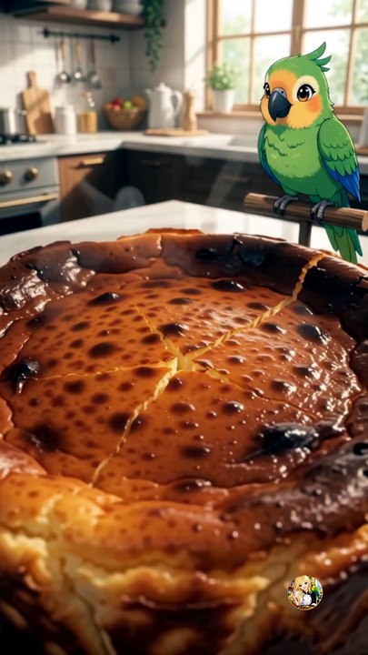 Creamy Basque Cheesecake 🇪🇸 | Satisfying Anime Baking - video Dailymotion