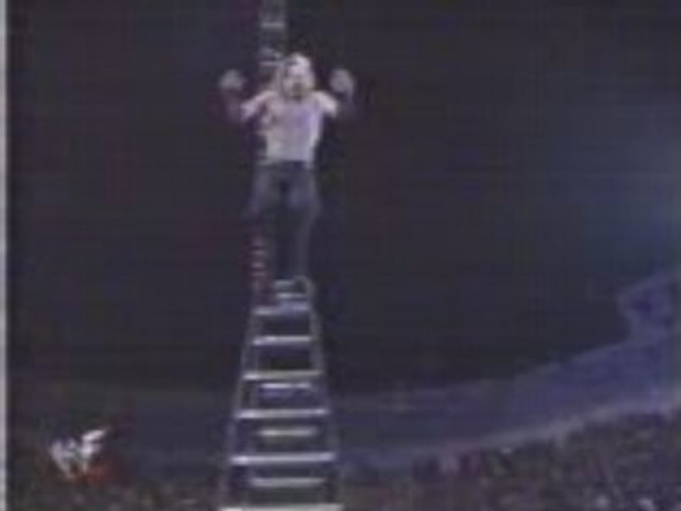 WWE - Jeff Hardy Swanton Bomb from top of ladder