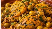 طاجين الدجاج بالزيتون على الطريقة المغربية الأصلية - Tajine Poulet aux Olives