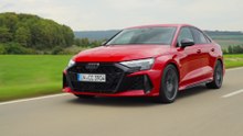 Audi RS 3 Sedan in Red Driving Video