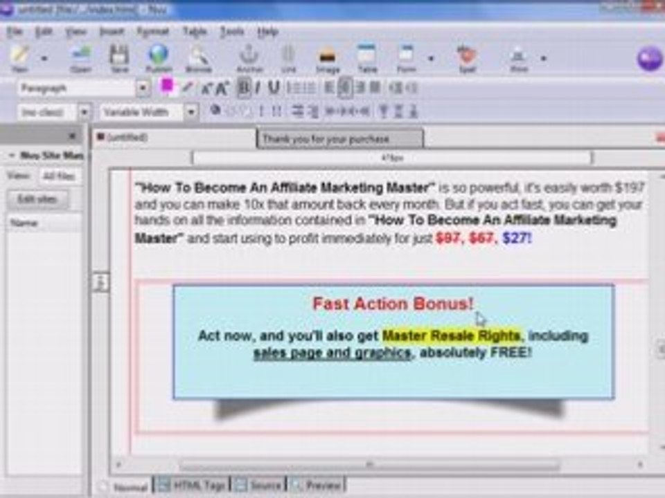 Making a PLR Product Sales Page