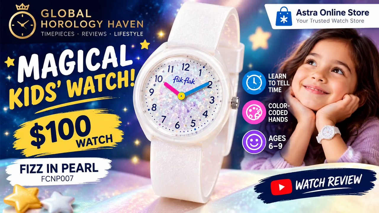 FIZZ IN PEARL A Beautiful $100 Kids’ Watch! | Flik Flak FCNP007 Review ...