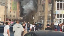 Intense Building Fire In Sterlitamak Sparks Huge Rescue Effort