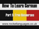How To Learn German Successfully: Part Five Free Resources