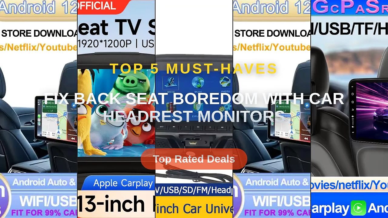 Fix Back Seat Boredom With Car Headrest Monitors - Video Dailymotion