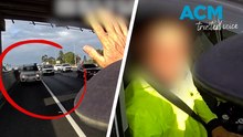 Driver busted using breakdown lane to dodge traffic