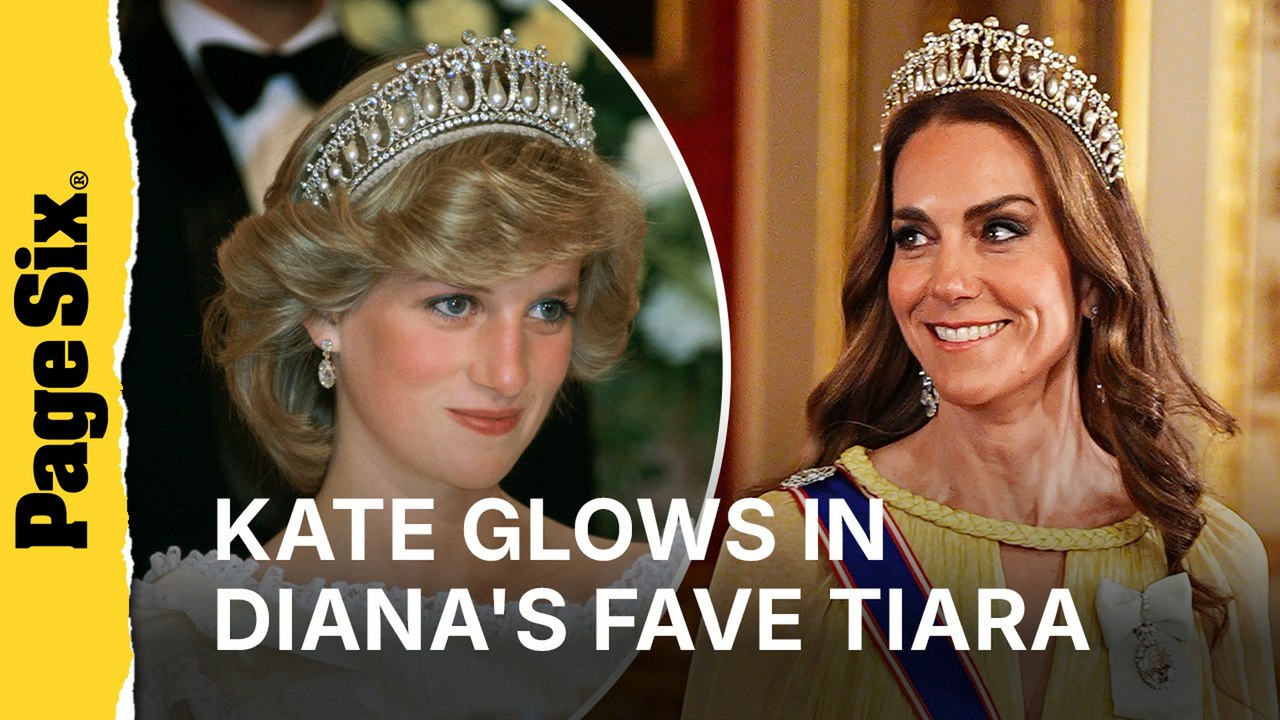 Kate Middleton glows in yellow gown and Princess Diana's favorite tiara ...