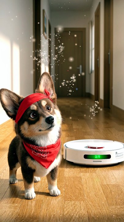 Corgi's Extreme 90-Degree Head Tilts at Robot Vacuum! 🤖🐶 - video ...