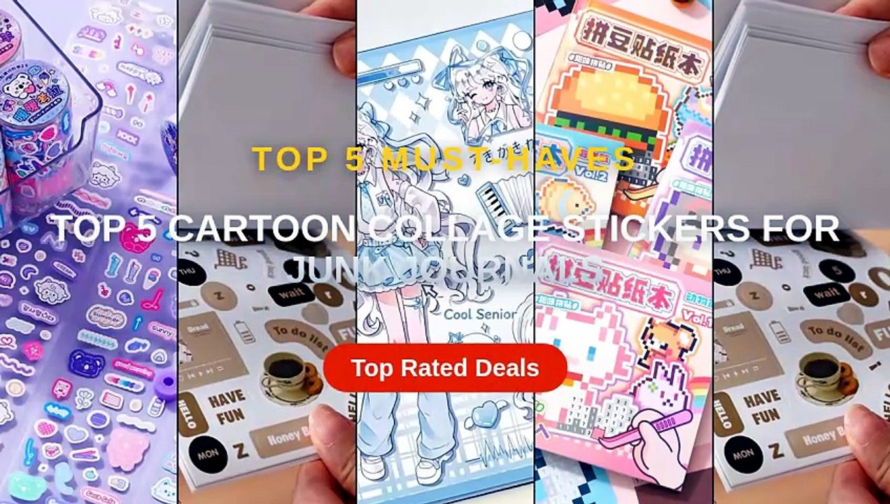 Top 5 Cartoon Collage Stickers For Junk Journals - Video Dailymotion