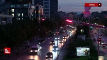 Bursa'da sokak lambaları, meme kanseri farkındalığı için pembe yandı