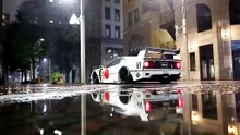 Ford GT Race Car in the Rain 🌧️🏁 | Stunning Retro Supercar Vibes! 🏎️🔥
