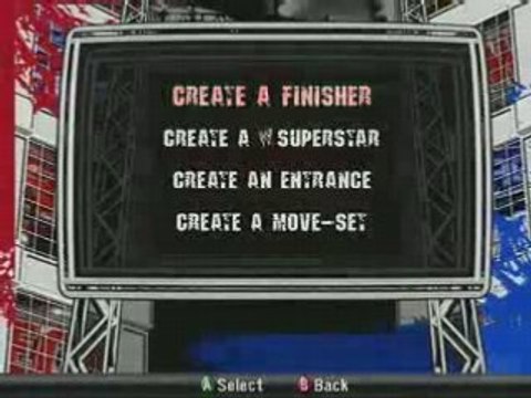 WWE Smackdown vs. RAW 2009 create-a-finisher mode