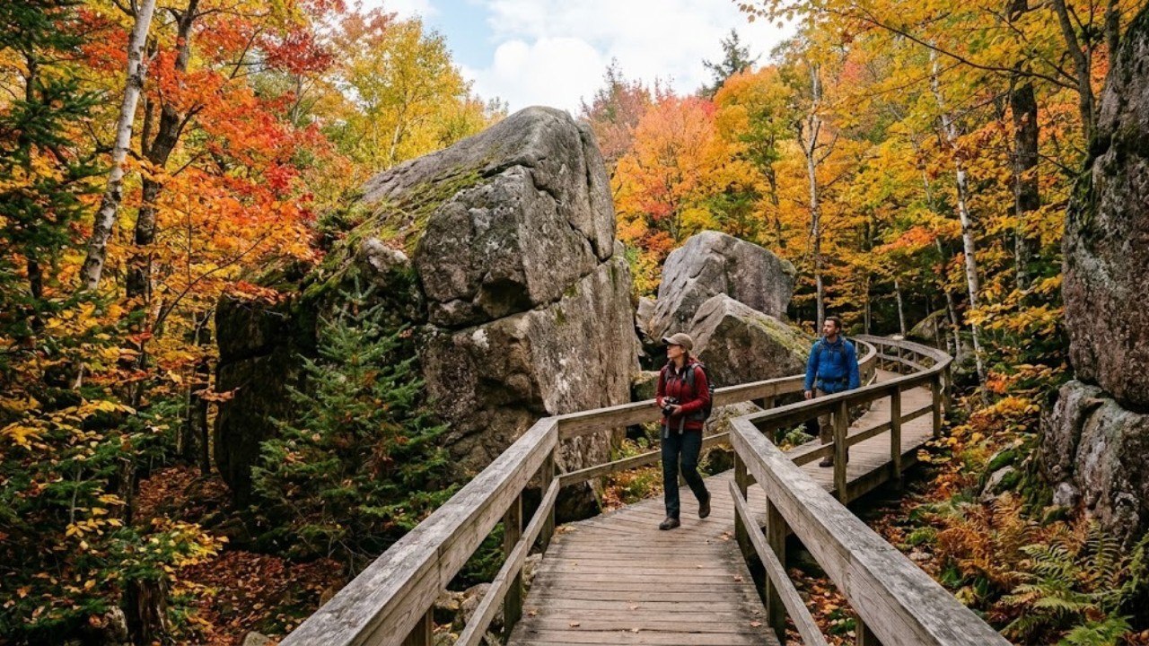 80-Ton Boulder Crashes Down at New Hampshire's Polar Caves - video ...