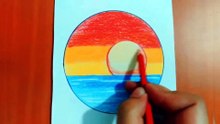 Beautiful Sunset Drawing with Pencil ✏️🌅