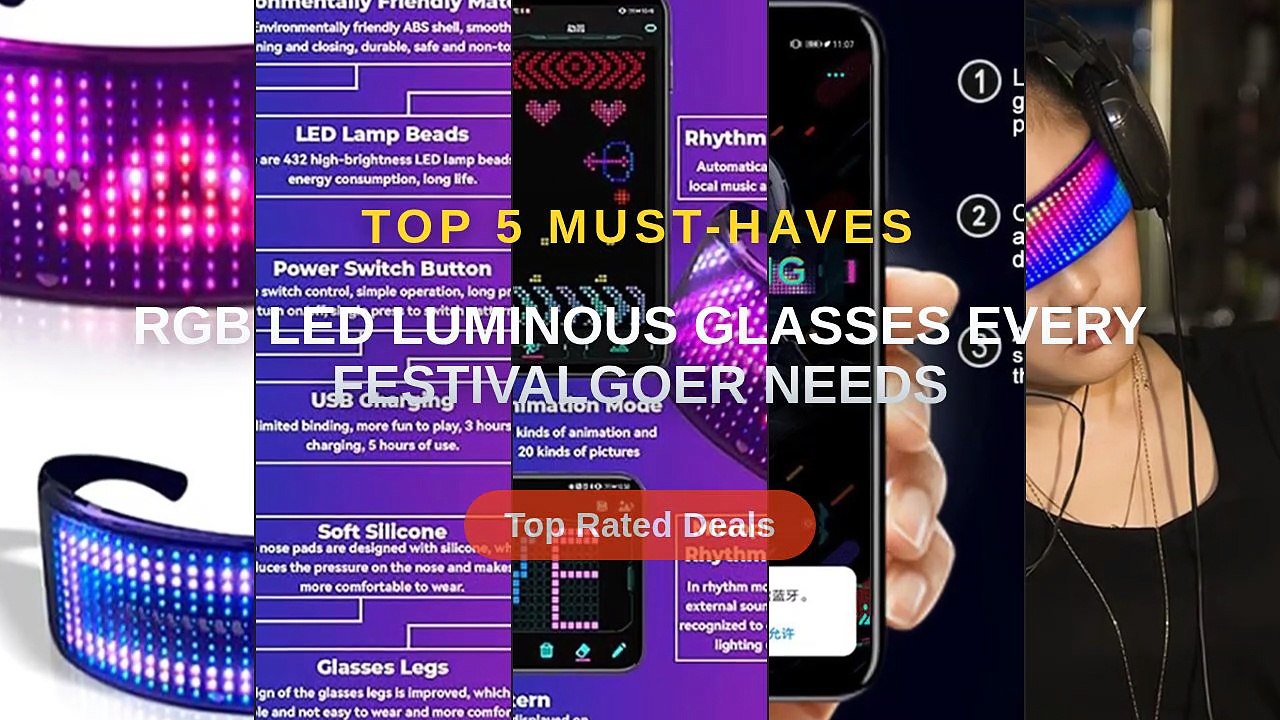 RGB LED Luminous Glasses Every Festivalgoer Needs - Video Dailymotion