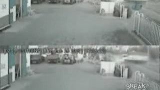 Truck Slams Into Speeding Cop Car