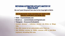 Courses4sale.com — Instagram Automation Affiliate Mastery By Rishu Rajput