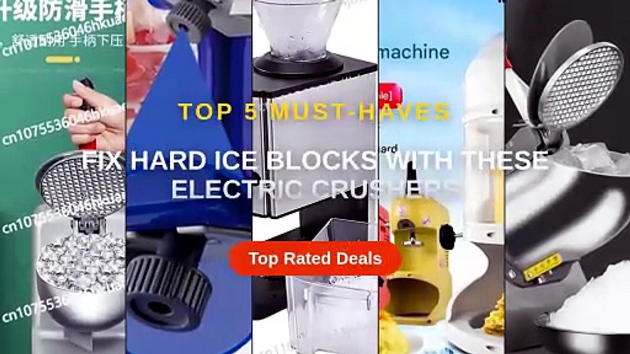 Fix Hard Ice Blocks With These Electric Crushers - Video Dailymotion