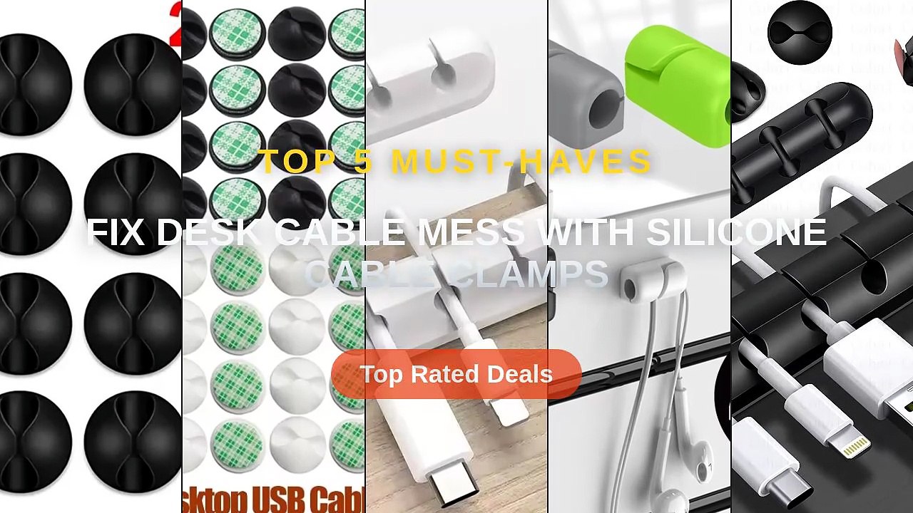Fix Desk Cable Mess With Silicone Cable Clamps - Video Dailymotion