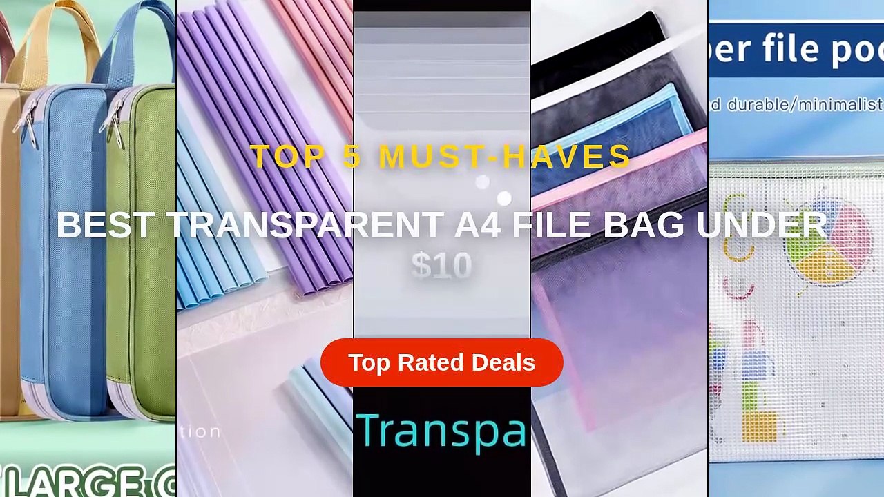 Best Transparent A4 File Bag Under $10 - Video Dailymotion