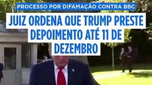 Juíza ordena que Trump preste depoimento em processo contra a BBC até 11 de dezembro
