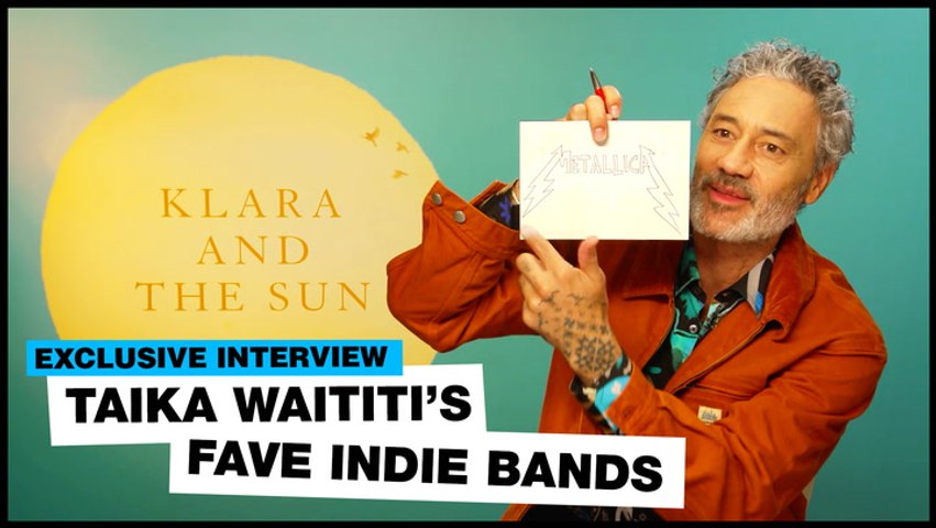 Taika Waititi draws the Metallica logo from memory (really well!)