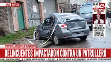 Delincuentes en fuga impactaron contra un patrullero: hay detenidos