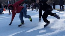 Is ice skating truly enjoyable without any slips and tumbles to chuckle at? *Epic Ice Mishaps*