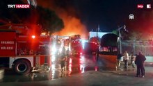 Manisa'da akü fabrikasında yangın