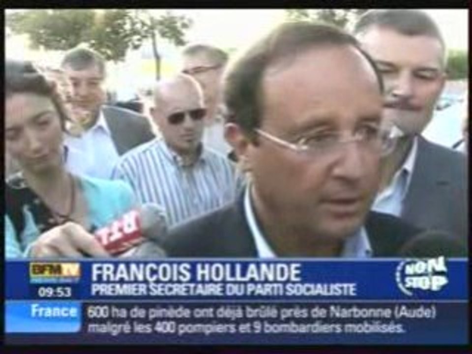 Francois Hollande Bertrand Delanoe la rochelle