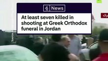 At least seven people have been killed and 34 are injured after gunmen opened fire at a Green Orthodox funeral in Jordan. Survivors say they heard an explosion when the funeral procession started before a number of masked attackers stormed the Hamoud Chur